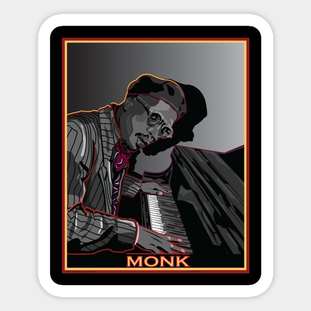 THELONIUS MONK AMERICAN JAZZ PIANIST COMPOSER Sticker by Larry Butterworth